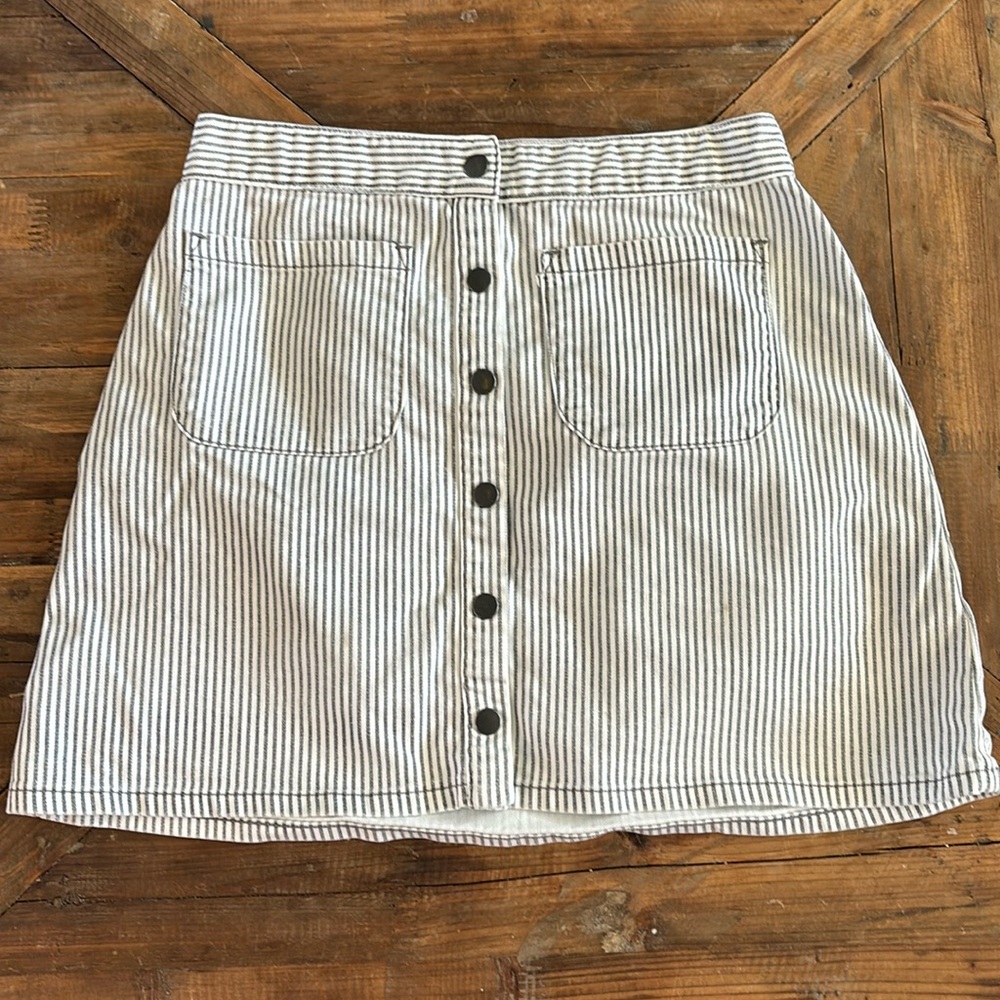 High Waist Button Down Skirt